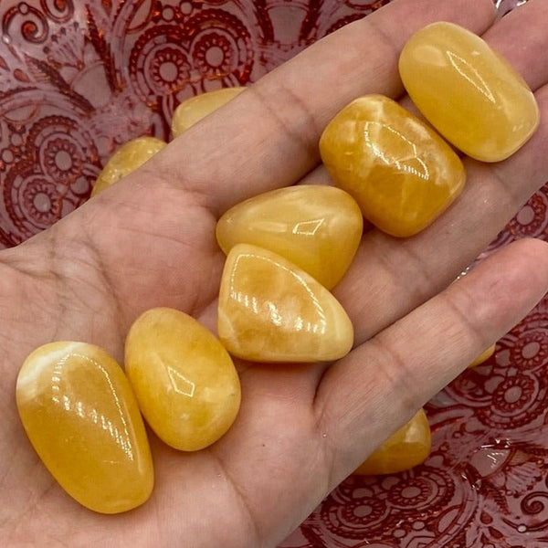 Orange Calcite Tumblestones - Joy & Creativity BD Crystals