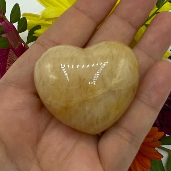 Peach Aventurine Heart BD Crystals