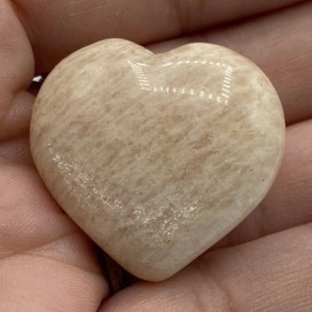 Pink Feldspar Moonstone Puff Heart - Kindness & Femininity BD Crystals