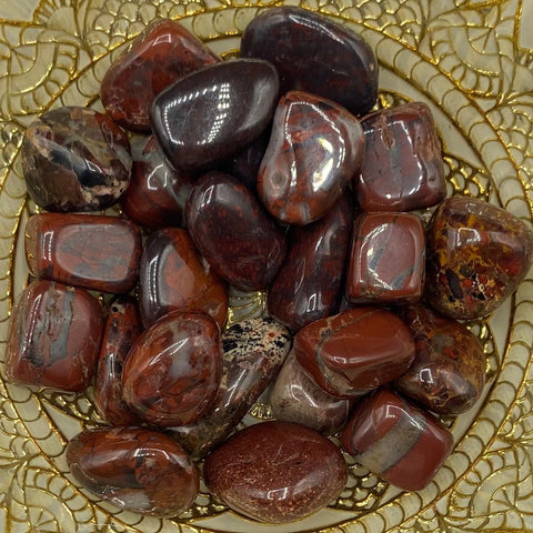 Poppy Jasper Tumblestones - Vitality & Spiritual Perception BD Crystals