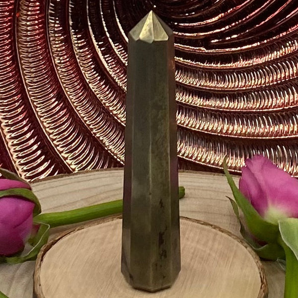 Pyrite Polished Point - Success & Prosperity BD Crystals