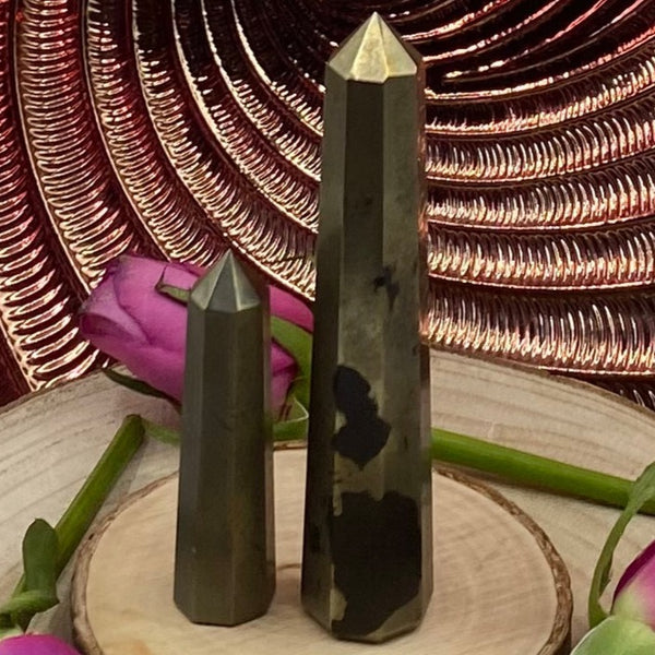 Pyrite Polished Point - Success & Prosperity BD Crystals