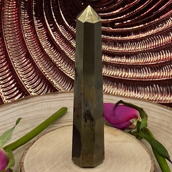 Pyrite Polished Point - Success & Prosperity BD Crystals