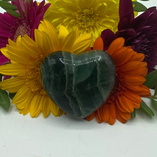 Rainbow Fluorite Heart - Personal Magnetism & Psychic Protection BD Crystals