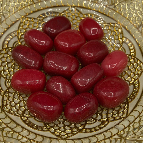 Red Jade Tumblestones BD Crystals