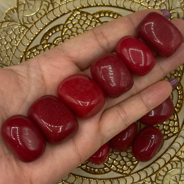 Red Jade Tumblestones BD Crystals