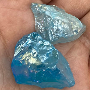 Rough Aqua Aura Quartz - Communication BD Crystals