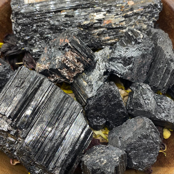 Rough Black Tourmaline - Energetic Protection BD Crystals