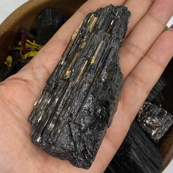 Rough Black Tourmaline - Energetic Protection BD Crystals