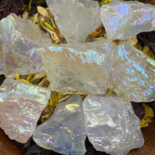 Rough Opal Aura Quartz BD Crystals