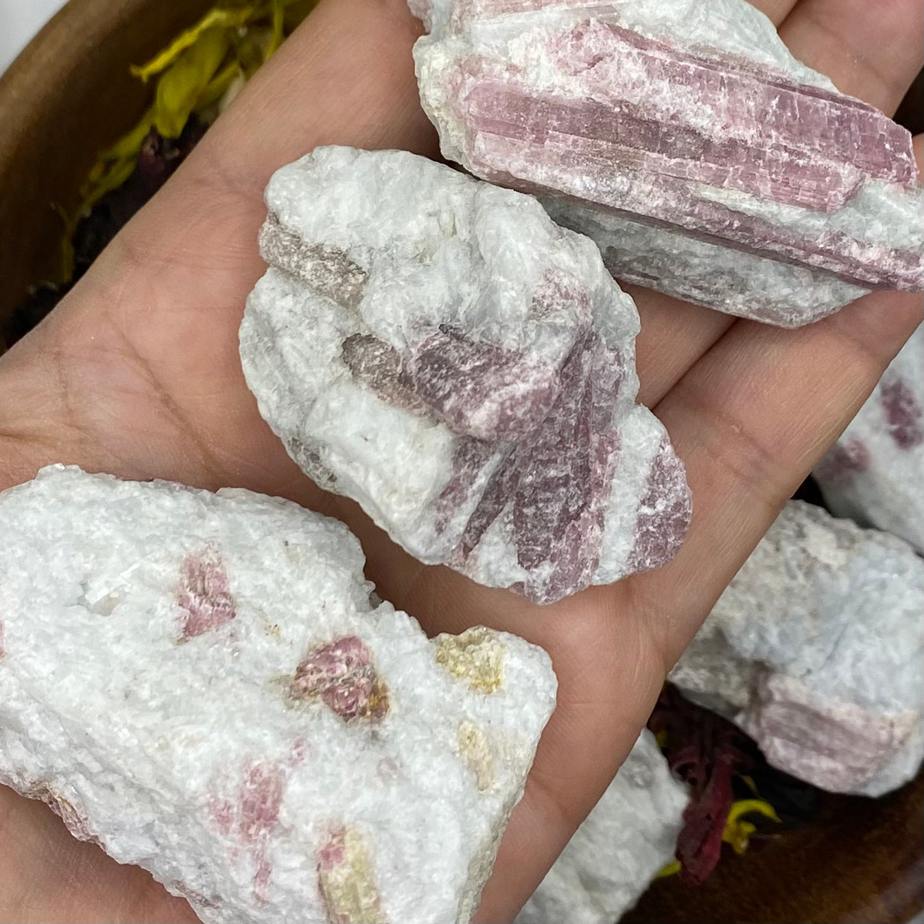 Rough Pink Tourmaline in Quartz Matrix - Emotional Healing & Love BD Crystals