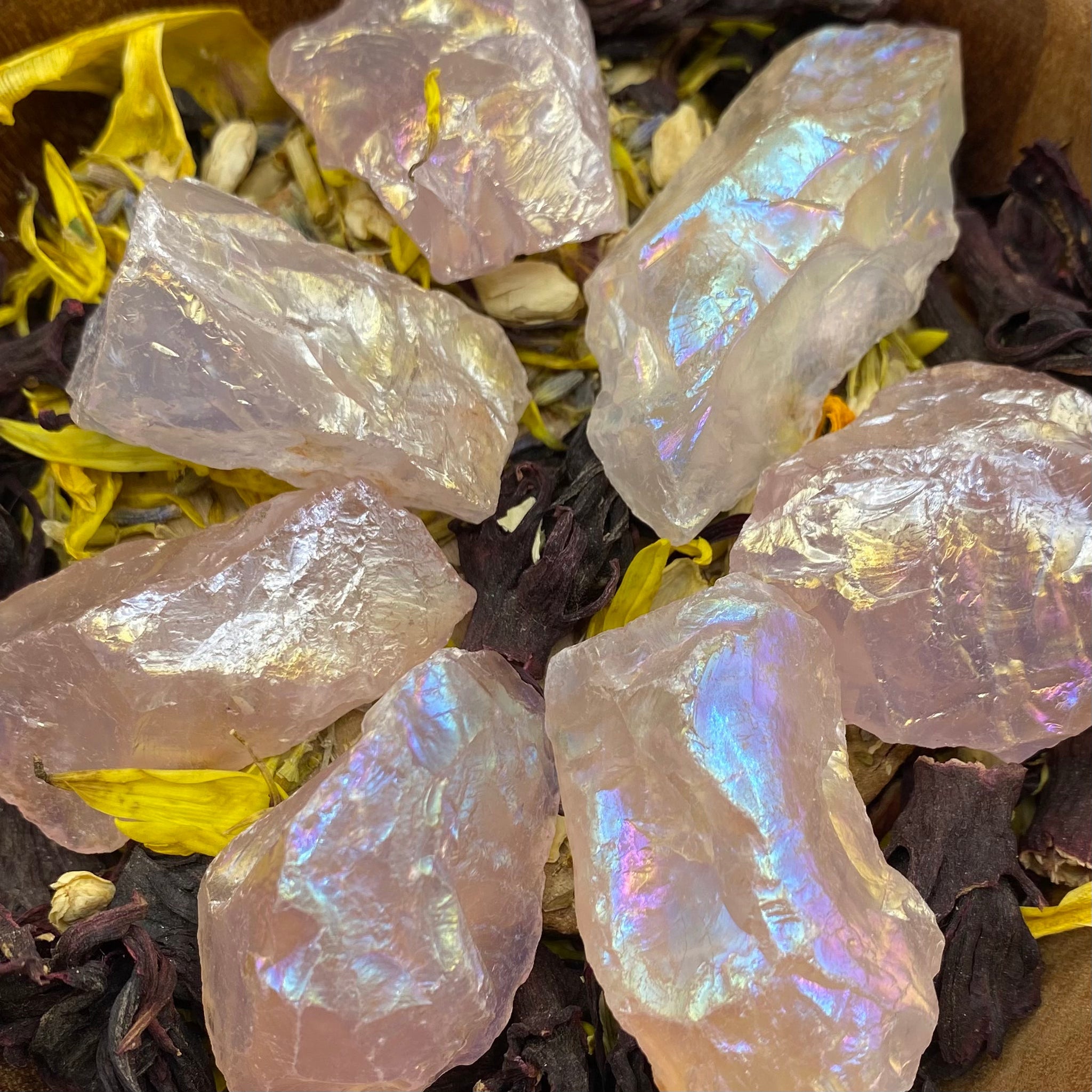 Rough Rose Aura Quartz - Universal & Unconditional Love BD Crystals