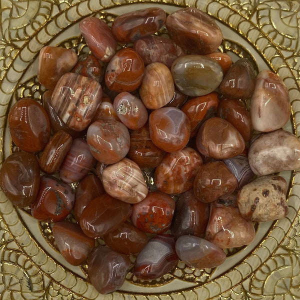 Sardonyx Tumblestones - Strength & Protection BD Crystals