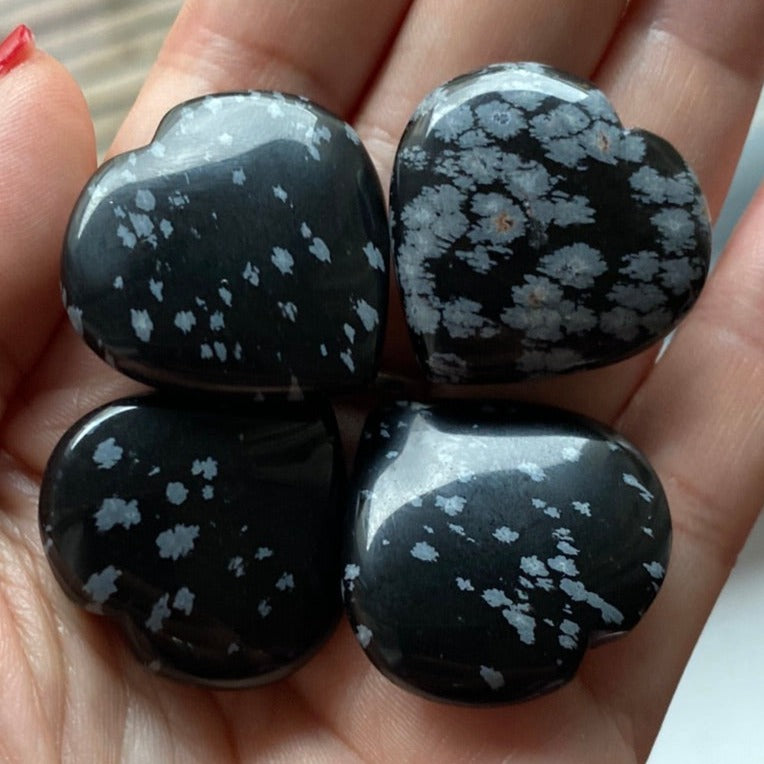 Snowflake Obsidian Heart - Renovation & Personal Strength BD Crystals