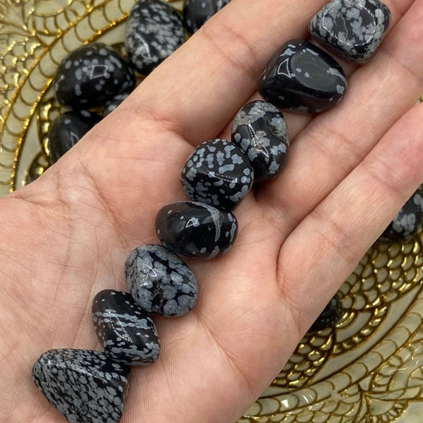 Snowflake Obsidian Tumblestones - Renovation & Personal Strength BD Crystals