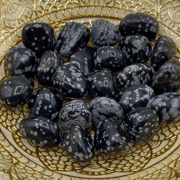 Snowflake Obsidian Tumblestones - Renovation & Personal Strength BD Crystals