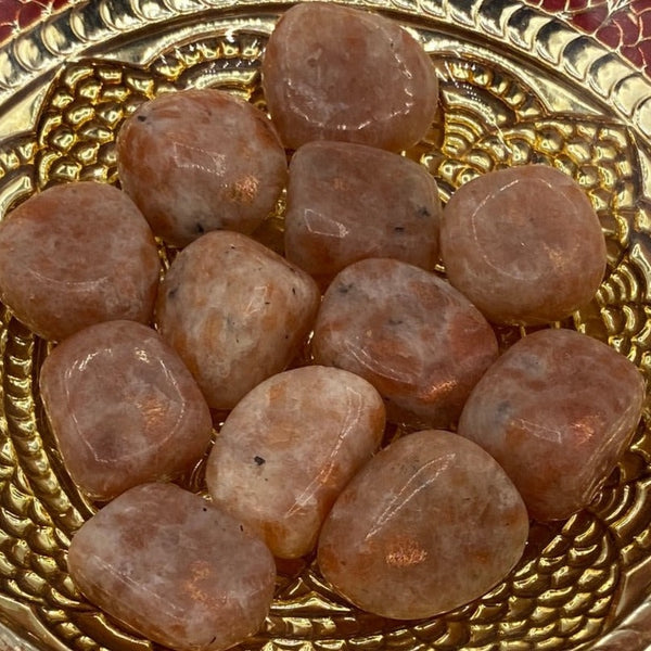 Sunstone Tumblestones- Personal Magnetism & Success BD Crystals