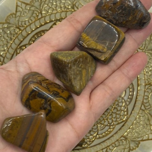 Tiger Eye Tumblestones - Courage & Protection BD Crystals