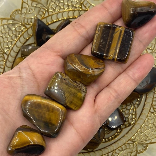 Tiger Eye Tumblestones - Courage & Protection BD Crystals