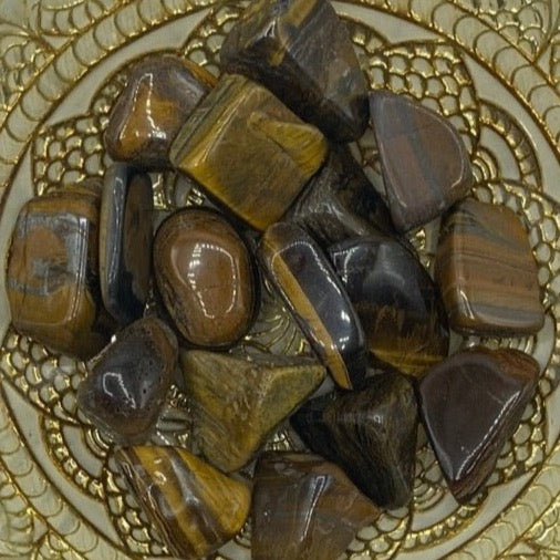 Tiger Eye Tumblestones - Courage & Protection BD Crystals