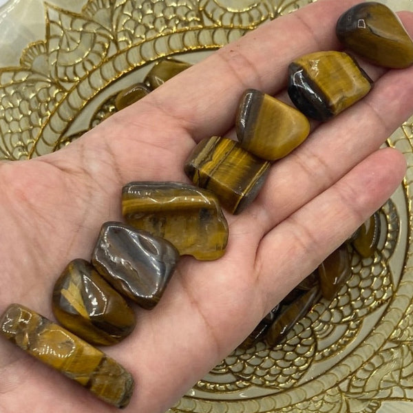 Tiger Eye Tumblestones - Courage & Protection BD Crystals