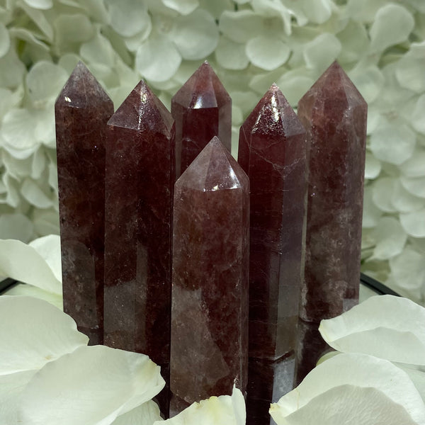 Strawberry Quartz Point - Intuition & Emotional Healing