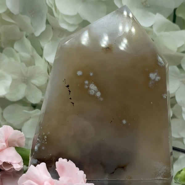 Agate Obelisk Drusy Tower - Balance & Harmony