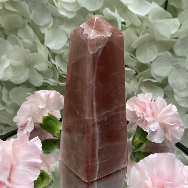 Strawberry Calcite Obelisk - Motivation & Willpower