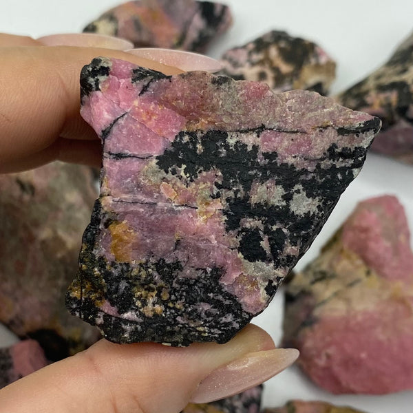 Rough Rhodonite Chunk - Emotional Healing & Self-Confidence