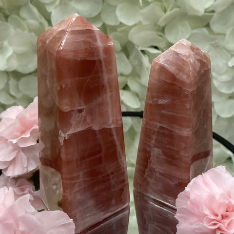 Strawberry Calcite Obelisk - Motivation & Willpower