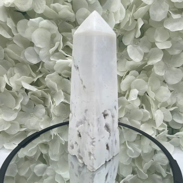 Snow Agate Obelisk - Mental Clarity & Grounding