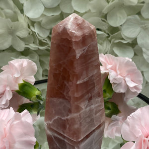 Strawberry Calcite Obelisk - Motivation & Willpower